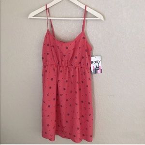 Roxy • Red & Navy Blue Pattern Dress